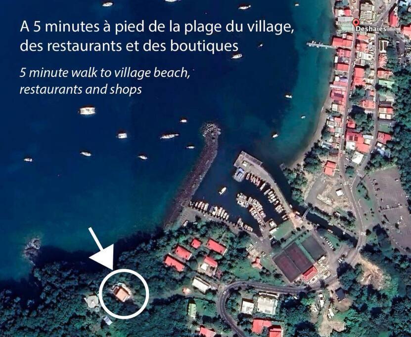 Villa "The Pretty Mermaid", Pool And Stunning Views 5 Min From Beach Deshaies Exterior photo